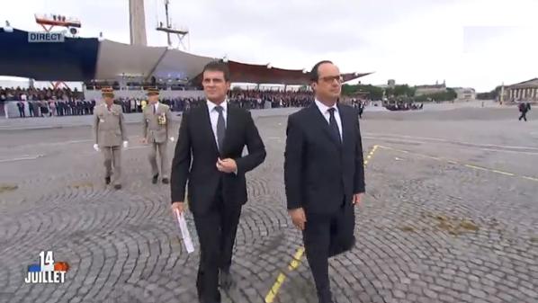 14 juillet : Hollande et Valls ont salué le défilé