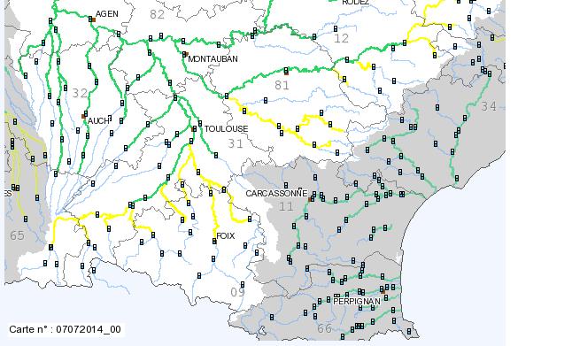 Crues : de nombreux cours d’eau en alerte