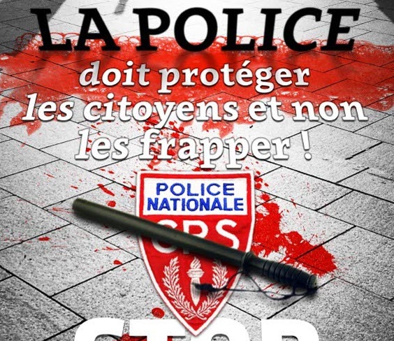 Police affiche CGT reactions Toulouse