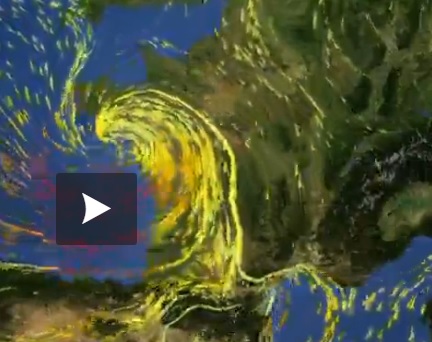 Vidéo - le parcours de la tempête Leiv ce samedi