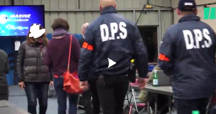 Vidéo - exfiltration d'une journaliste à la soirée électorale de Marine Le Pen