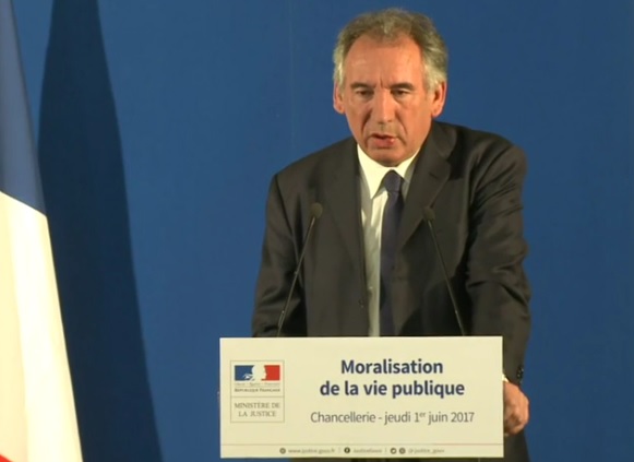 Moralisation de la vie politique. les détails du projet Bayrou