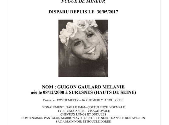 Toulouse. avis de recherche de la police après la fugue d'une adolescente