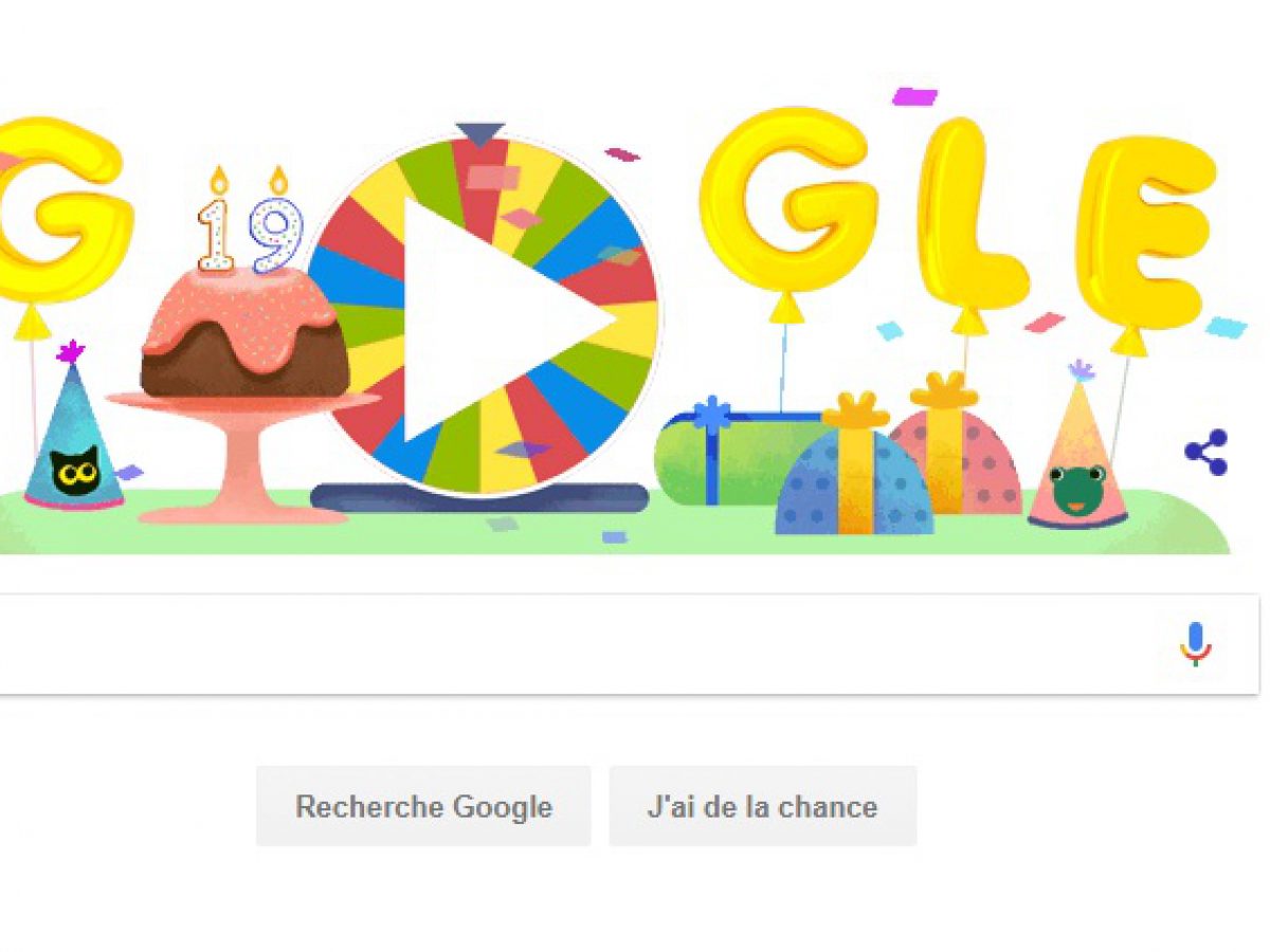 Google Fete Son 19e Anniversaire