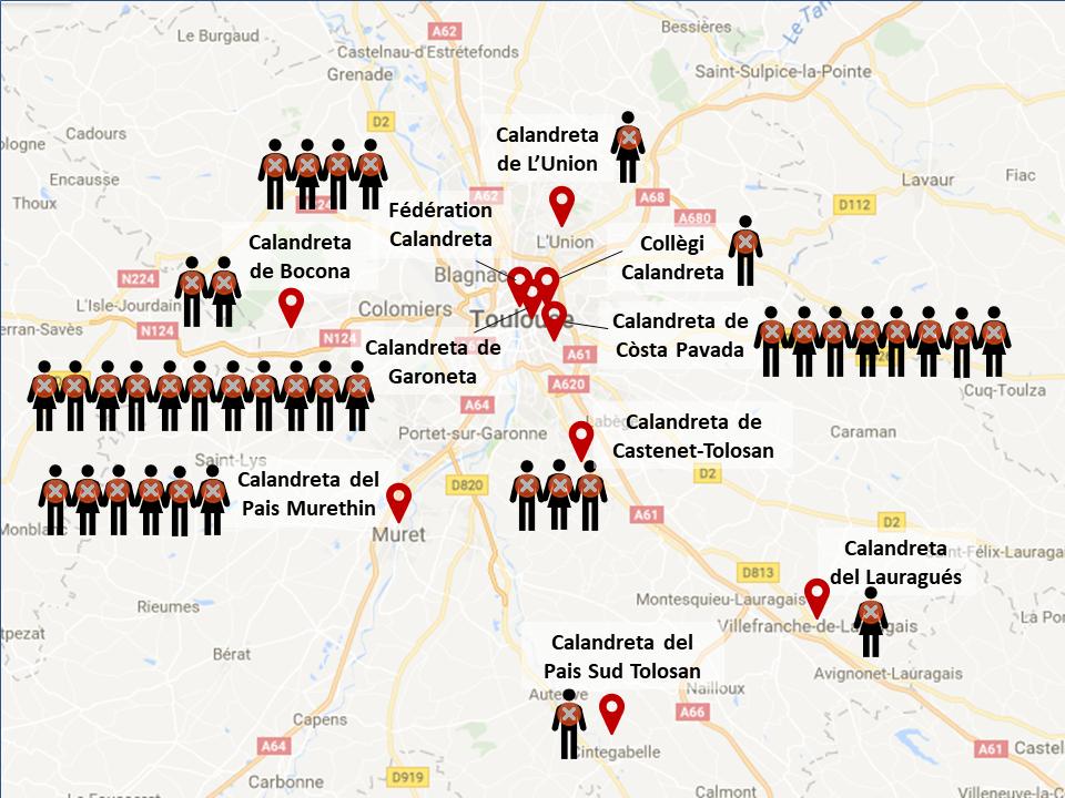 à Toulouse. nouvelle manifestation de Calandretas pour le maintien des Emplois Aidés