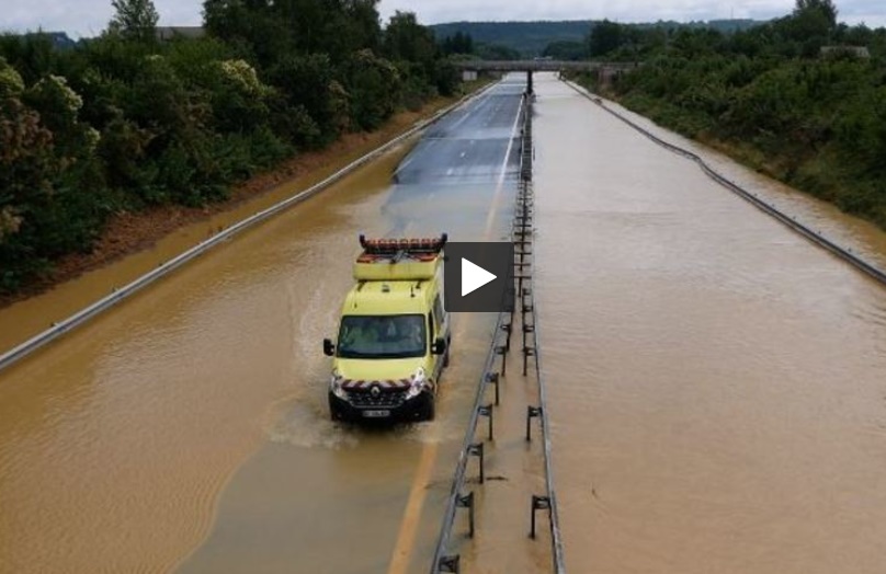 Video L Impressionnante Inondation De L Autoroute Toulouse Tarbes