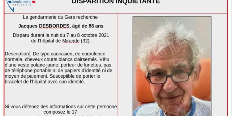 Un homme de 86 disparaît de l'hôpital de Mirande