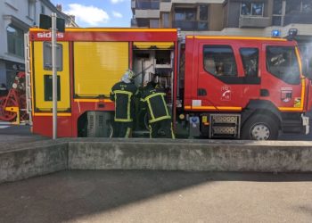 Incendie en plein centre ville de Tarbes rue Brauhauban