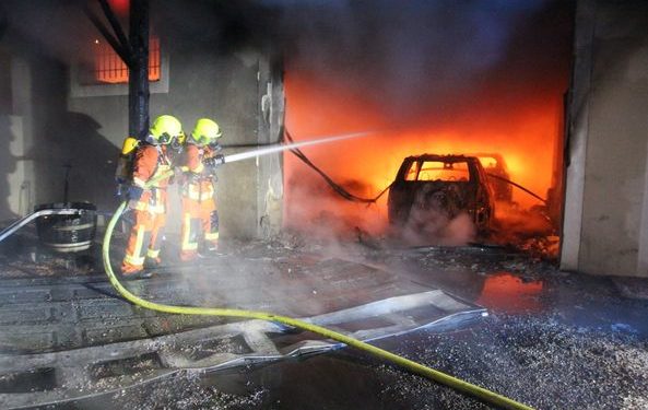 Près d'Albi important incendie d'un garage