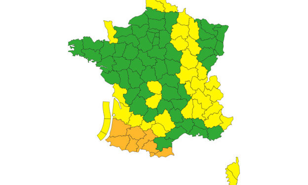 Météo France étend l'Alerte météo vigilance Orange à 7 départements du Sud Ouest
