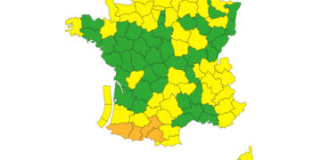 Météo France place 5 départements de la région Occitanie en alerte vigilance orange pour risque Crues Inondations.