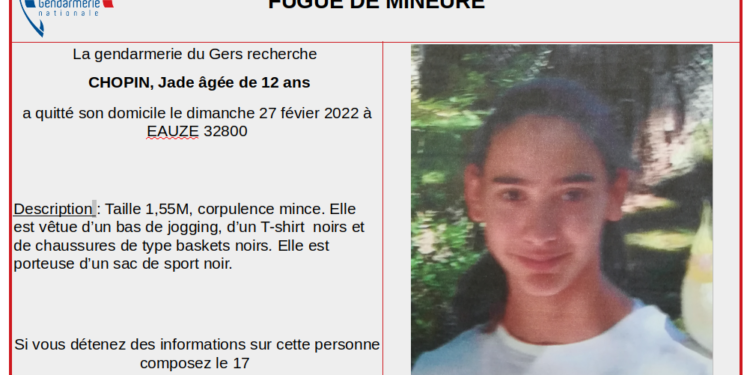Gers - la gendarmerie lance un appel à recherche après la fugue de 2 adolescentes