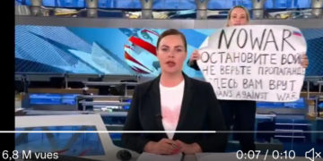 Contre la Guerre, le courage de Maria Ovsyannikova devant le télévision Russe
