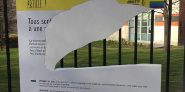 Toulouse - l'expo Droits Humains et Minorités, vandalisée