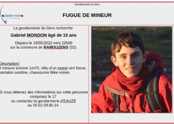 La gendarmerie du Gers lance un avis de recherche pour un ado de 15 ans