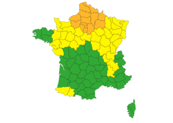 Météo France place 17 départements du Nord de la France en alerte vigilance Orange
