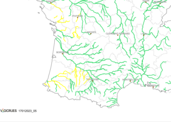 Avis de vigilance crues de niveau jaune sur Gimone-Save