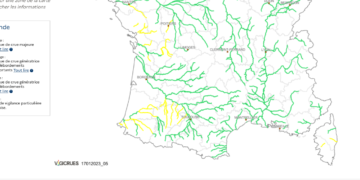 Avis de vigilance crues de niveau jaune sur Gimone-Save