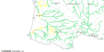 Météo France maintient les Landes en alerte vigilance orange crues inondations