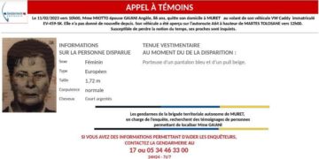Une octogénaire disparue entre Toulouse et Tarbes les gendarmes lancent un avis de recherche