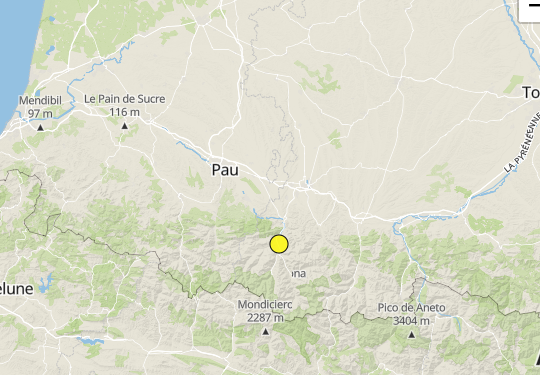 6 secousses sismiques enregistrées ce week end dans les Pyrénées