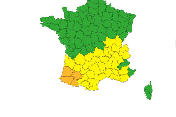 Météo France place le Gers et les Hautes Pyrénées en alerte orange aux orages