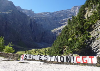 Face au cirque de Gavarnie, la CGT dit toujours Non à la retraite à 64 ans