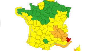 Météo France place les Alpes Maritimes en alerte vigilance rouge, pluies inondations