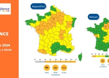 Tempête Kirk, Météo France place 30 départements en alerte vigilance orange