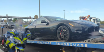 A bord de son bolide, il roule à 210 km/h entre Toulouse et Villefranche de Lauragais