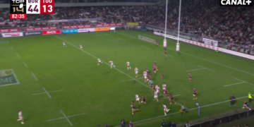Rugby, revoir le magnifique essai de Kalvin Gourgues lors du match UBB Stade Toulousain