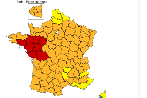 Météo France place 9 départements en alerte rouge canicule vendredi