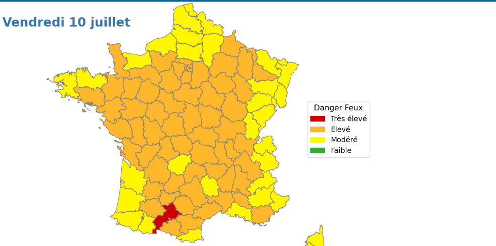 Le danger feux très élevé en Haute Garonne