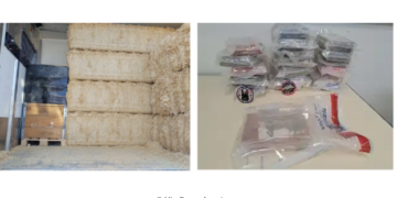 250 kilos de cocaïne cachés derrière les ballots de paille