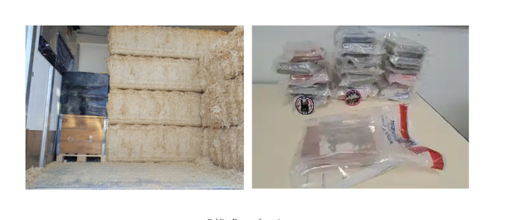 250 kilos de cocaïne cachés derrière les ballots de paille
